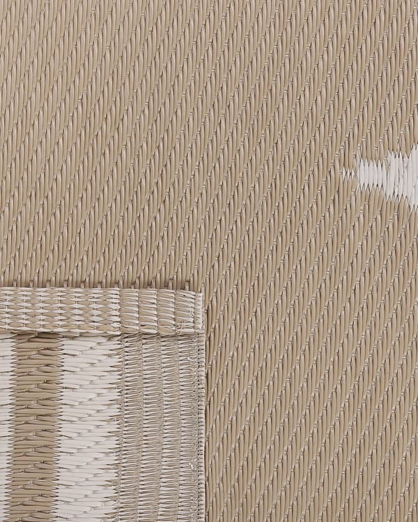 Inomhus Utomhus Matta 120 x 180 cm i Beige Färg av Syntetiskt Material Miljövänlig i Modern Stil