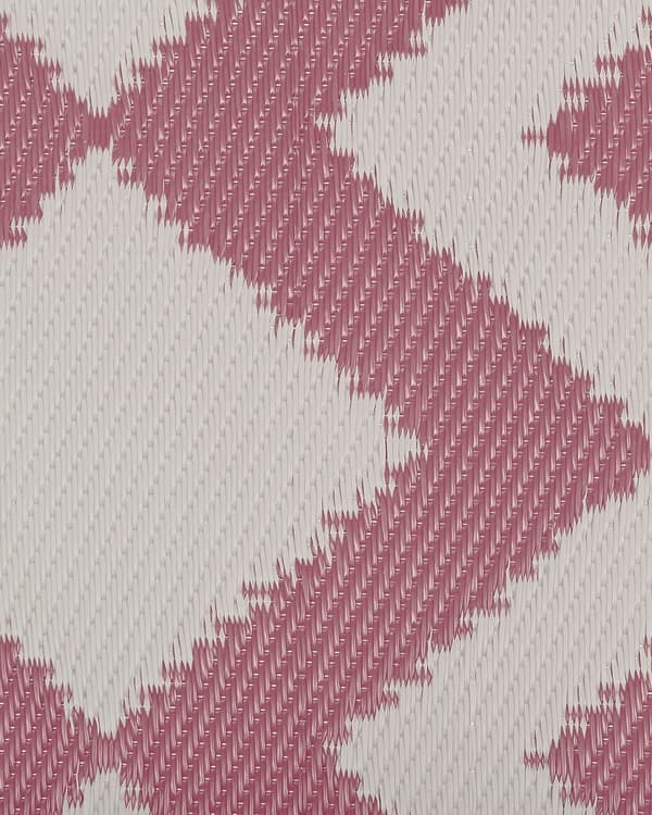 Ulkomatto vaaleanpunainen synteettinen 120 x 180 cm sisäkäyttö ulkokäyttö geometrinen kuviollinen moderni parveke patio