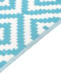 Pikkukuva 4 / 6: Ulkomatto sininen 120 x 180 cm terassi patio parveke geometrinen kuviollinen ympäristöystävällinen moderni tyyli