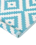 Pikkukuva 5 / 6: Ulkomatto sininen 120 x 180 cm terassi patio parveke geometrinen kuviollinen ympäristöystävällinen moderni tyyli