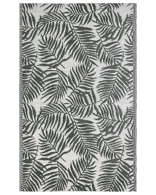 Ulkomatto tummanvihreä 120 x 180 cm polypropeeni palmunlehti suorakulmio kaksipuolinen