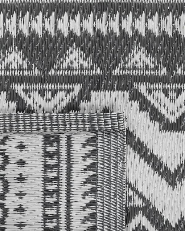 Ulkomatto musta synteettinen 120 x 180 cm ympäristöystävällinen skandinaavi moderni minimalistinen
