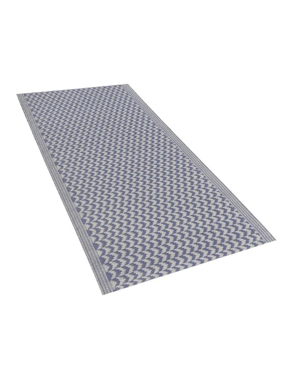 Ulkomatto laivastonsininen synteettinen suorakulmio 60 x 90 cm kuvioitu parveke kalusteet