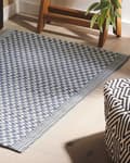 Pikkukuva 2 / 6: Ulkomatto laivastonsininen synteettinen suorakulmio 60 x 90 cm kuvioitu parveke kalusteet