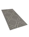 Pikkukuva 4 / 6: Ulkomatto ruskeanharmaa 60 x 105 cm geometrinen kuvio patio terassi sisäkäyttö olohuone