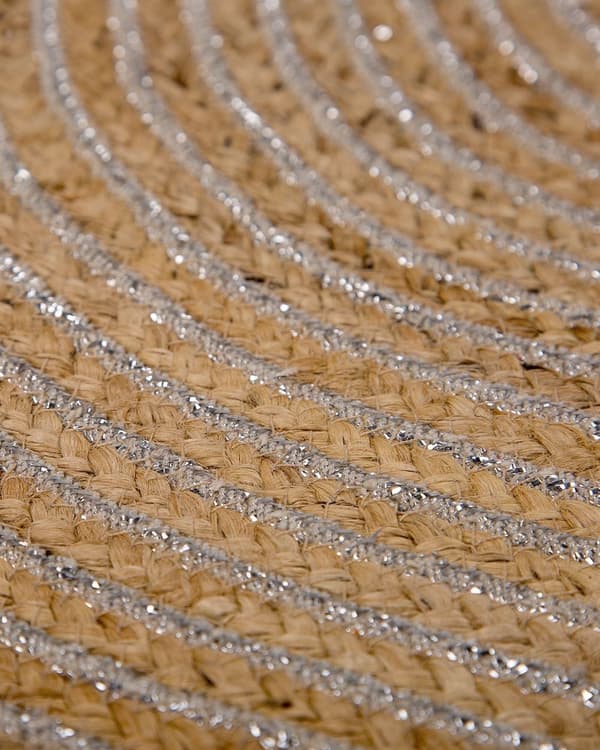 Matto beige juutti ⌀ 140 cm punottu pyöreä boho rustiikkinen tyyli