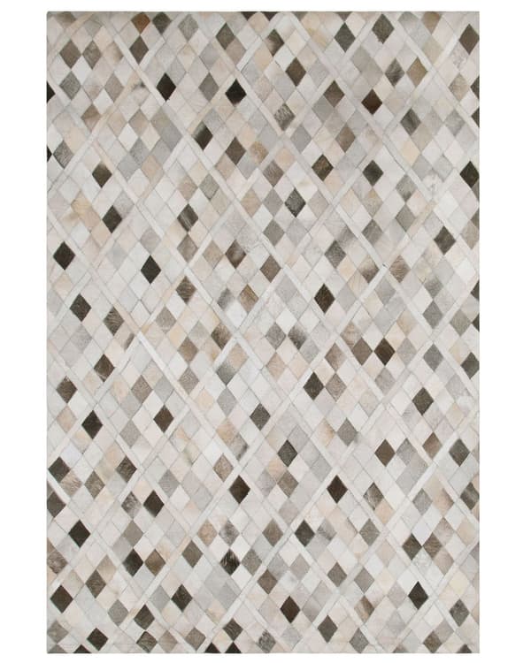 Matto monivärinen lehmännahka 140 x 200 cm ruudullinen suorakulmio moderni tyyli