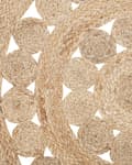 Pikkukuva 5 / 6: Matto beige juutti ⌀ 120 cm punottu pyöreä geometrinen kuvio lattialämmitykseen boho tyyli