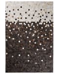 Miniatyrbillede 4 af 6: Gulvtæppe Beige Brun Læder og Polyester 160 x 230 cm Dekorativ Håndlavet Bikage Mønstret Patchwork Tæppe Koskind Rustik til Stue Spisebord