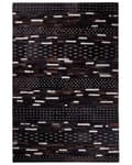 Miniatyrbillede 4 af 6: Gulvtæppe Brun Beige Mørk Læder Uld Polyester 140 x 200 cm Rektangulær Patchwork Koskind Mønster Soveværelse Stue Entré Boho Retro Indretning