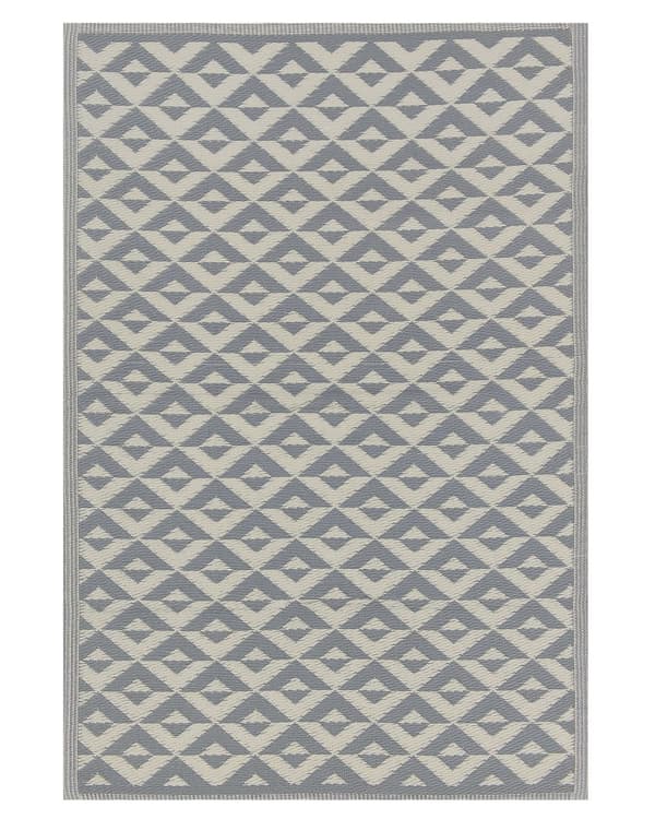 Grå Tæppe 120 x 180 cm til Hjemmet og Ude på Terrassen i Diamanter