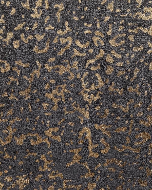 Gulvtæppe Grå og Guld Viskose 160 x 230 cm Dekorativ Håndvævet Blød Tæppe til Stue Soveværelse Entré under Sofabord Design til Pigeværelse