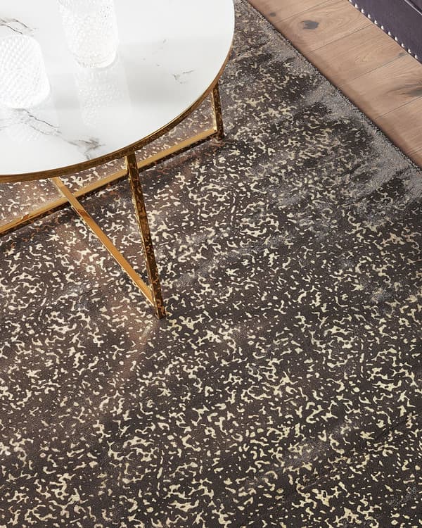 Gulvtæppe Grå og Guld Viskose 160 x 230 cm Dekorativ Håndvævet Blød Tæppe til Stue Soveværelse Entré under Sofabord Design til Pigeværelse