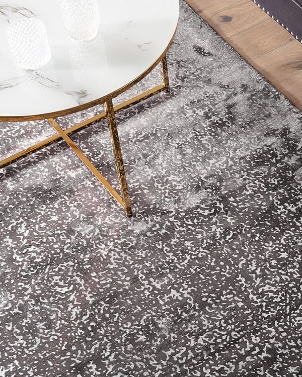 Gulvtæppe Grå og Sølv Viskose 160 x 230 cm Dekorativ Håndvævet Blød Tæppe til Stue Soveværelse Entré under Sofabord Design til Pigeværelse
