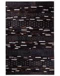 Miniatyrbillede 4 af 6: Gulvtæppe Brun Beige Læder Uld Polyester 160 x 230 cm Rektangulær Patchwork Koskind Mønster Soveværelse Stue Entré Boho Retro Indretning