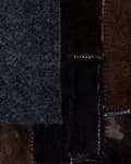 Miniatyrbillede 5 af 6: Gulvtæppe Brun Beige Læder Uld Polyester 160 x 230 cm Rektangulær Patchwork Koskind Mønster Soveværelse Stue Entré Boho Retro Indretning
