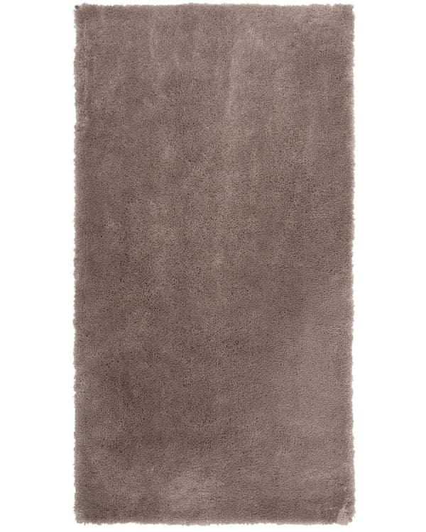 Gulvtæppe Brun Polyester og Bomuld 80 x 150 cm Dekorativ Blød Fluffy Shaggy Uld Tæppe til Gulv Entré Indendørs Moderne Pigeværelse Stue