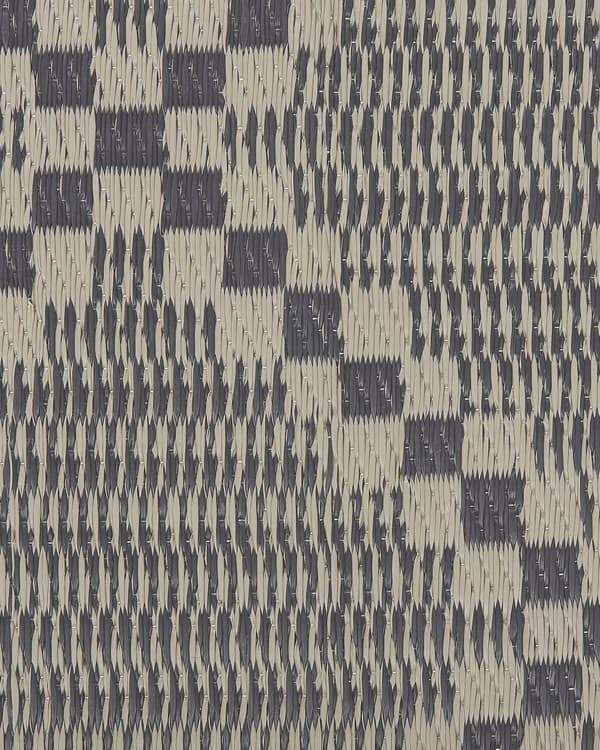 Utomhusmatta 60 x 105 cm Vävd i Grå och Beige Färg till Terrass Inomhus Vardagsrum