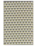 Miniatyrbild 1 av 6: Rektangulär Utomhusmatta 120 x 180 cm i Grå och Gul Färg av Syntetiskt Material med Triangelmönster Balkongtillbehör