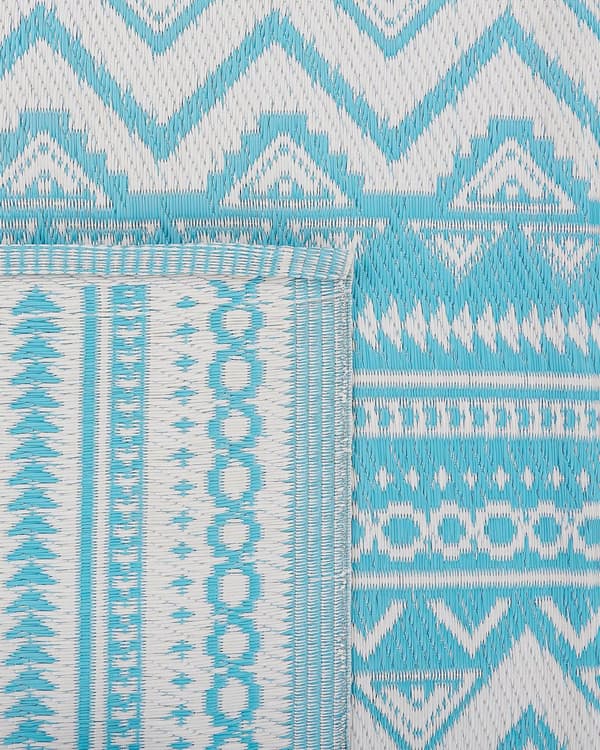 Ulkomatto turkoosi synteettinen 120 x 180 cm ympäristöystävällinen skandinaavi moderni minimalistinen