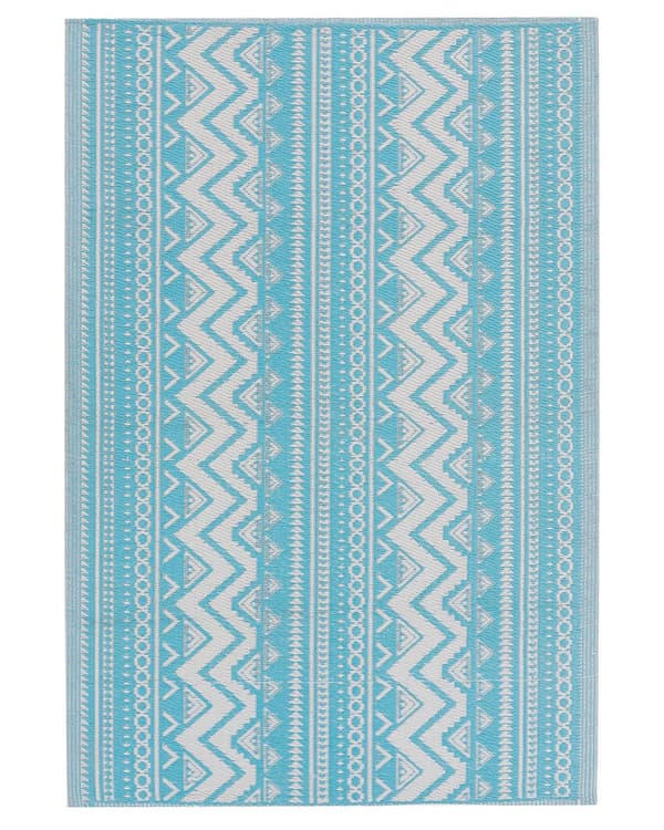 Ulkomatto turkoosi synteettinen 120 x 180 cm ympäristöystävällinen skandinaavi moderni minimalistinen