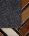 Miniatyrbild 5 av 6: Koskinnsmatta Brun Patchwork Diamant Geometriskt Mönster 160 x 230 cm