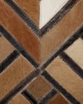 Miniatyrbild 6 av 6: Koskinnsmatta Brun Patchwork Diamant Geometriskt Mönster 160 x 230 cm