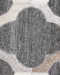 Miniatyrbild 7 av 7: Matta Grå och Beige Koskinn Läder Geometrisk Quatrefoil Mönster Retro 140 x 200 cm