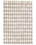 Miniatyrbild 5 av 7: Matta Brun och Beige Koskinn Läder Geometriskt Diamantmönster Retro 160 x 230 cm