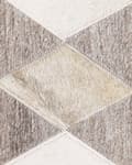 Miniatyrbild 6 av 7: Matta Brun och Beige Koskinn Läder Geometriskt Diamantmönster Retro 160 x 230 cm