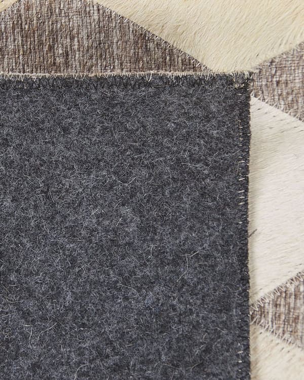 Beige og brunt jacquard tæppe okselæder geometrisk mønster med diamanter 160 x 230 cm retro