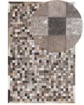 Pikkukuva 1 / 7: Matto monivärinen lehmännahka 160 x 230 neliö geometrinen tilkkukuvio moderni tyyli