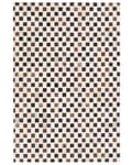 Pikkukuva 4 / 6: Matto ruskea/beige lehmännahka 160 x 200 cm geometrinen neliö tilkku kuvio