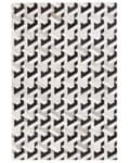 Pikkukuva 5 / 7: Matto musta/harmaa lehmännahka 160 x 230 cm geometrinen kuvio tilkku moderni tyyli