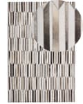 Miniatyrbillede 1 af 6: Rektangulært Tæppe Beige og Brunt Læder 160 x 230 cm Patchwork Retro Stil