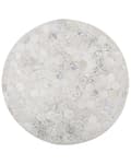 Miniatyrbild 5 av 7: Rund Matta Silver med Beige Koskinn Läder 140 cm Patchwork Hexagon Glamorös