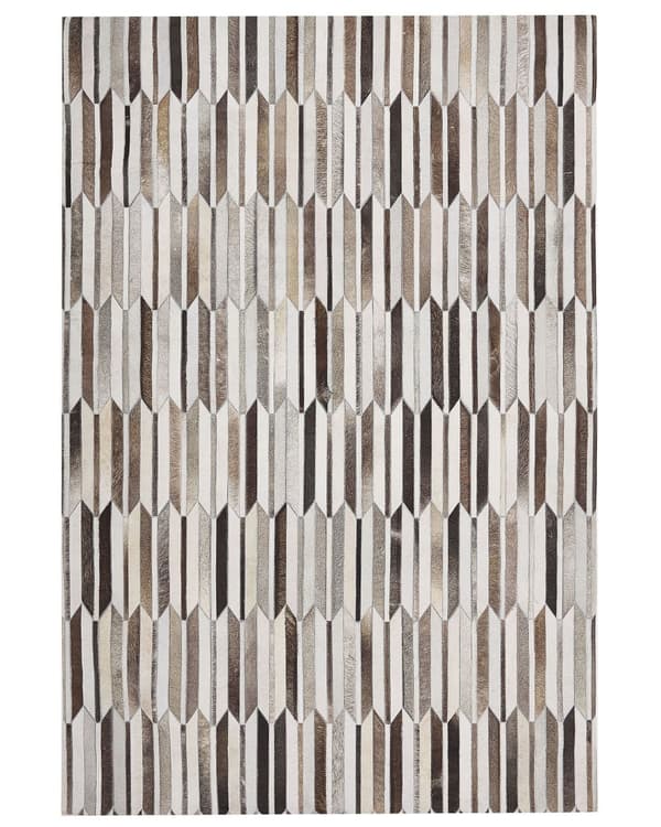Matto ruskea beige 140 x 200 cm nahka
