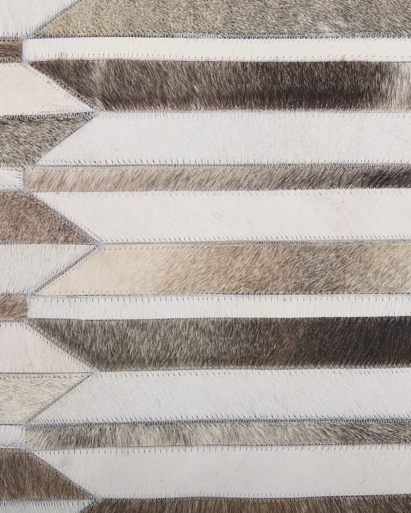 Matto ruskea beige 140 x 200 cm nahka