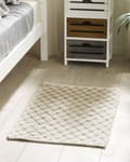 Pikkukuva 2 / 6: Matto beige juutti ja villa 50 x 80 cm käsin kudottu boho tyyli