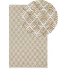 Pikkukuva 1 / 6: Matto beige juutti ja villa 50 x 80 cm käsin kudottu boho tyyli