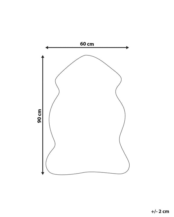 Matta Vit Fuskpäls Kanin Polyester 60 x 90 cm Vardagsrum Sovrum Samtida
