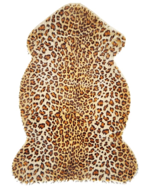 Leopard Tryck Matta Fuskpäls Vardagsrum Sovrum Samtida