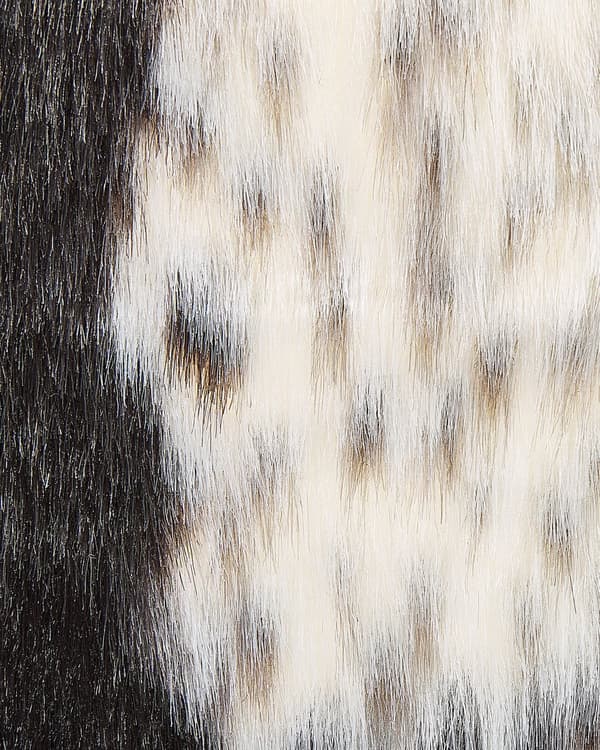 Fusk Koskinn Matta Svart Fuskpäls 60 x 90 cm Vardagsrum Sovrum Samtida