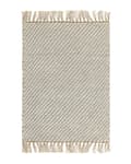 Miniatyrbild 4 av 6: Löparmatta Beige Jute och Bomull 50 x 80 cm Liten Handvävd Boho Hall Sovrum