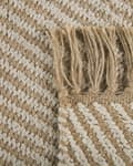 Miniatyrbild 5 av 6: Löparmatta Beige Jute och Bomull 50 x 80 cm Liten Handvävd Boho Hall Sovrum