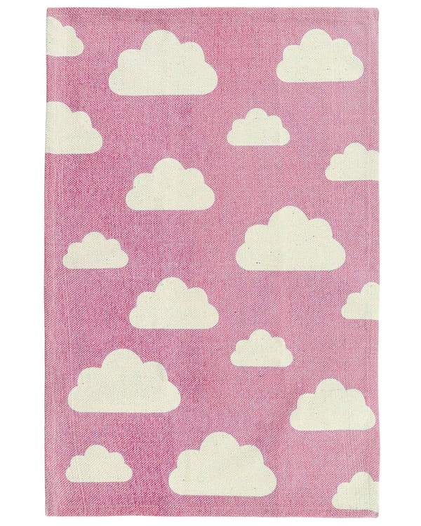 Matta Rosa Molntryck 60 x 90 cm Kort lugg för Barn Lekrum