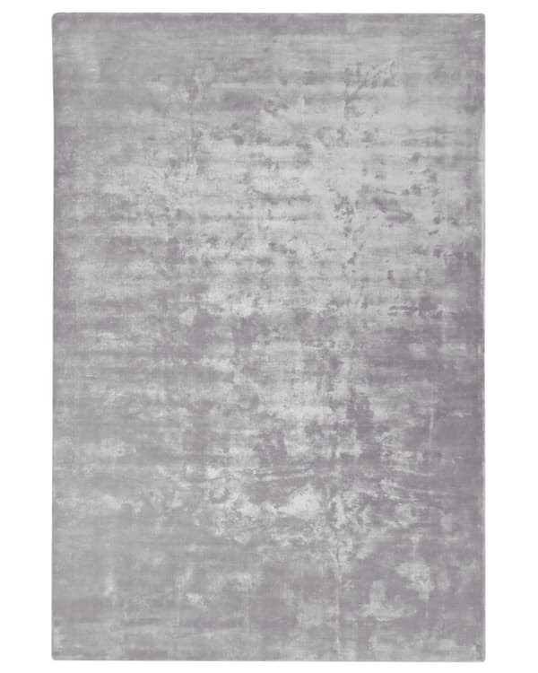 Matta Ljusgrå Viskos 200 x 300 cm Handgjord Kort Lugg Modern