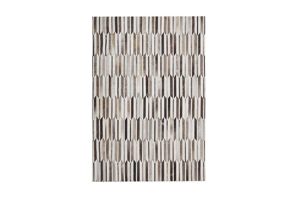 KURENDERE Matta 160x230 cm Läder/Beige/Brun
