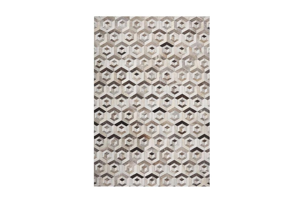 ZIRAMAN Matta 160x230 cm Läder/Beige/Brun