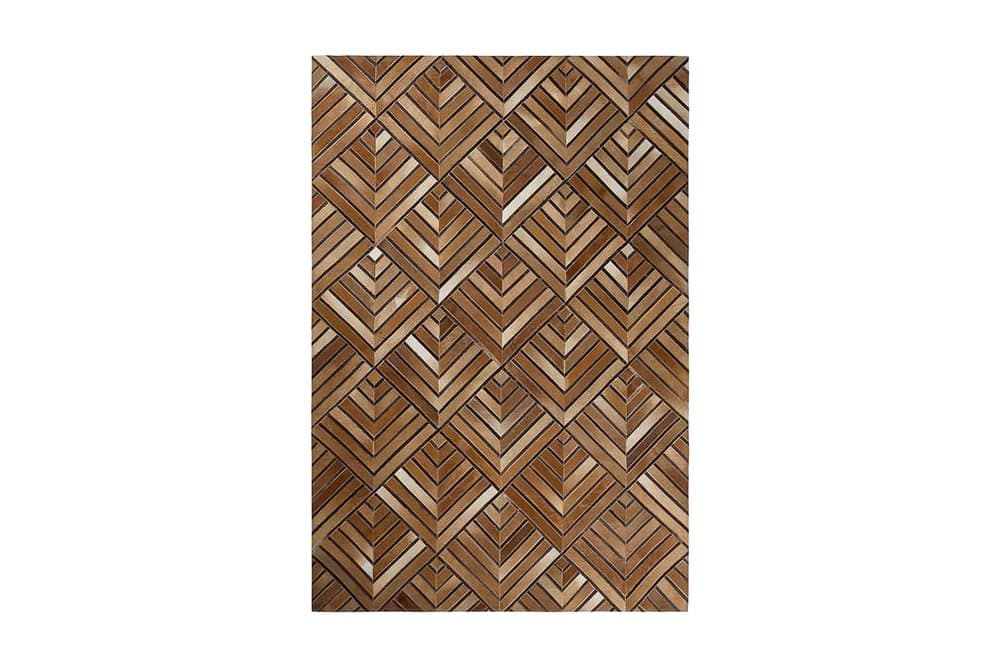 STANSBURY Matta 160x230 cm Brun/Läder